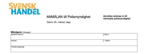 Polisanmäl skojarna – här är blanketten