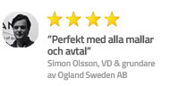 "Perfekt med alla maller och avtal" Simon Olsson, VD Ogland