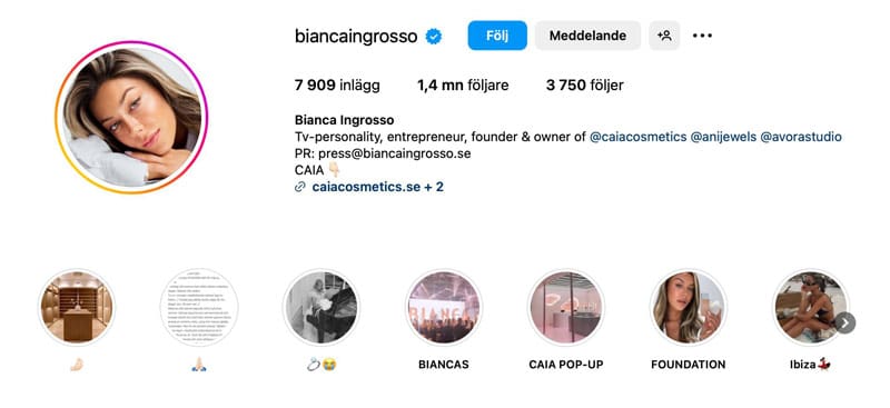Bianca Ingrosso – Hur mycket tjänar svenska influencers?